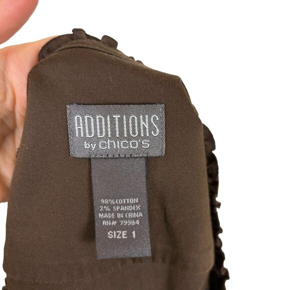 Chico's Additions Brown Western Boho Vest Women’s 1 US Medium Lettuce Hem - Picture 3 of 5